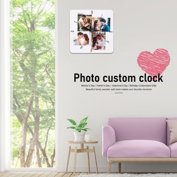 Personalized Wooden Custom Photo Clock