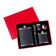 Personalized Stainless Steel Hip Flask Set Gift Box