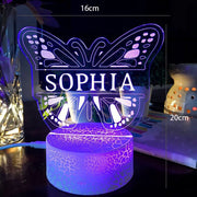 Custom Name Butterfly Night Light Gift For Family