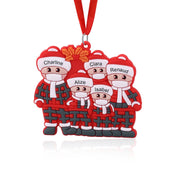 Personalized Family Christmas Ornament Engraved with 2-6 Family Members