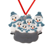 Snowman Personalized Christmas Ornament With Engraved 3-6 Names