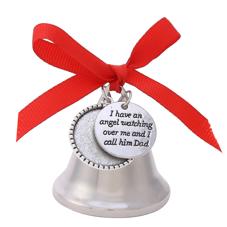 Personalized Photo Bell Ornament I Have An Angel Watching Over Me Memorial Gift