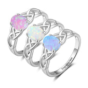 Fashion 925 Sterling Silver Opal Ring