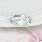 Fashion 925 Sterling Silver Opal Ring