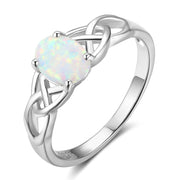 Fashion 925 Sterling Silver Opal Ring