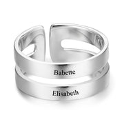 Engraved Stainless Steel Ring