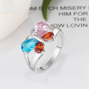 925 Sterling Silver CZ Butterfly Ring