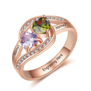 925 Sterling Silver Heart CZ Rings