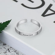 Personalized Rhodium Plated Ring