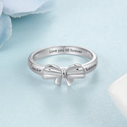 Personalized Rhodium Plated Ring