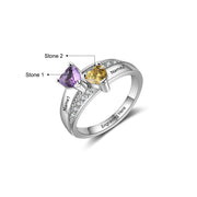 925 Sterling Silver Birthstone Ring#RI103850