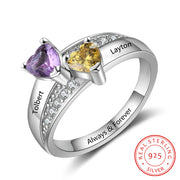 925 Sterling Silver Birthstone Ring#RI103850