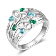 925 Silver Colorful Birthstone Rings