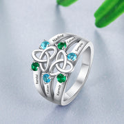 925 Silver Colorful Birthstone Rings