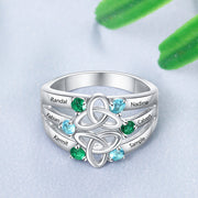 925 Silver Colorful Birthstone Rings