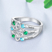 925 Silver Colorful Birthstone Rings