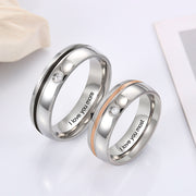 Personalized Stainless Steel Couple Ring