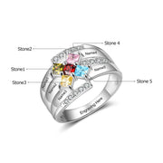 925 Silver Cross Birthstone Rings
