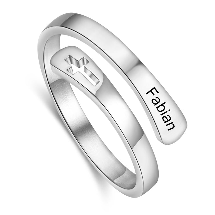 Engraved Stainless Steel Opening Ring