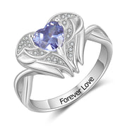 Silver Plated CZ Heart Shape Ring