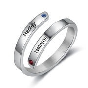 Stainless Steel Opening Name Ring