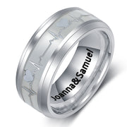 Personalized Stainless Steel luminous Couple Ring