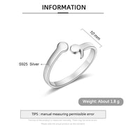 925 Sterling Silver Opening Ring