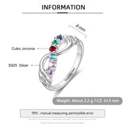 Engraved S925 Silver Infinity Ring