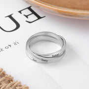 Personalized Rhodium Plated Metal-Circle Ring