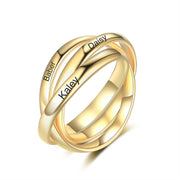 Personalized Rhodium Plated Metal-Circle Ring