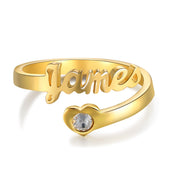 Jewelry Personalized Name Opening Ring
