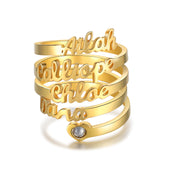 Jewelry Personalized Name Opening Ring