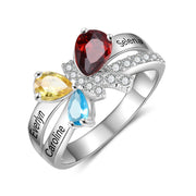925 Sterling Silver Butterfly CZ Women Ring