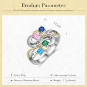 Personalized Rhodium Plated Infinity Ring