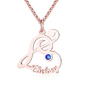 Personalized Rhodium Plated Necklace