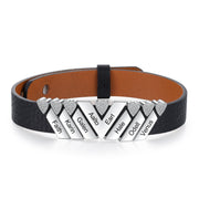 Stainless Steel Women PU Leather Bracelet